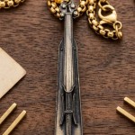 Pontiak lyra brass necklace